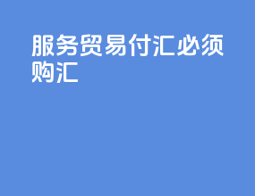 服务贸易付汇必须购汇
