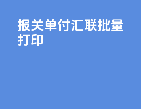 报关单付汇联批量打印