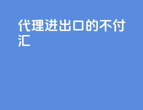 代理进出口的不付汇