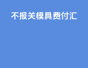 不报关模具费 付汇