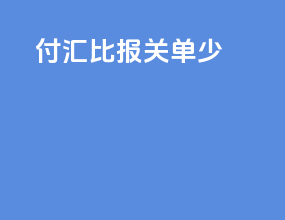 付汇比报关单少