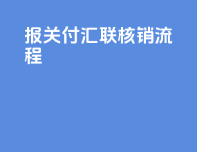 报关付汇联核销流程