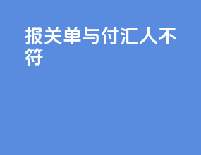 报关单与付汇人不符