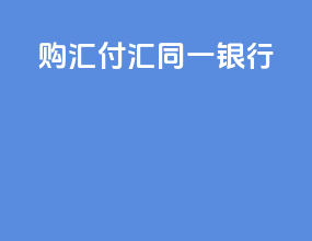 购汇 付汇 同一银行