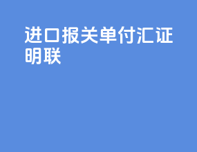 进口报关单付汇证明联