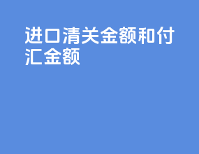 进口清关金额和付汇金额