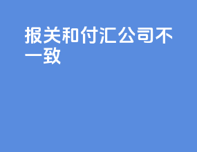 报关和付汇公司不一致