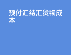 预付汇结汇货物成本