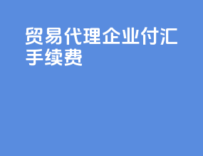 贸易代理企业付汇手续费