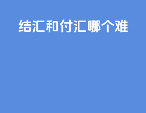 结汇和付汇哪个难