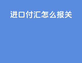 DHL进口付汇怎么报关