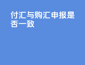 付汇与购汇申报是否一致