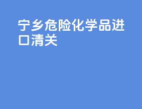宁乡危险化学品进口清关