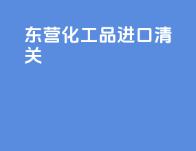 东营化工品进口清关
