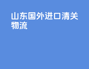 山东国外进口清关物流