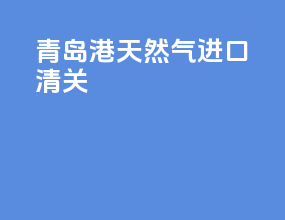 青岛港天然气进口清关