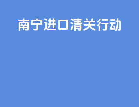 南宁进口清关行动