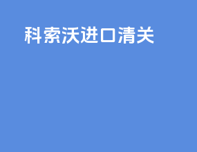 科索沃进口清关