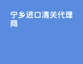 宁乡进口清关代理商