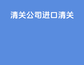 清关公司进口清关