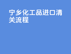 宁乡化工品进口清关流程