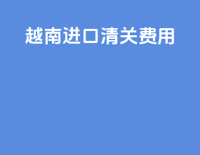 印尼进口清关费用