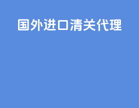 国外进口清关代理