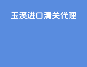 玉溪进口清关代理