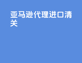 亚马逊代理进口清关