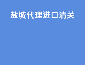 盐城代理进口清关