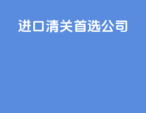 进口清关首选公司