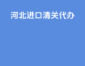 河北进口清关代办