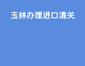 玉林办理进口清关