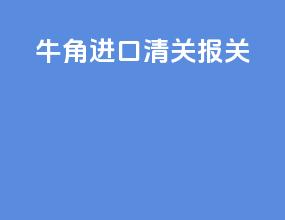 牛角进口清关报关