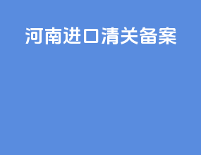 湖南进口清关备案