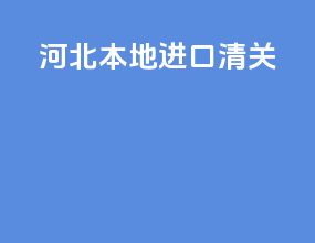 河北本地进口清关