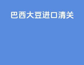 巴西大豆进口清关