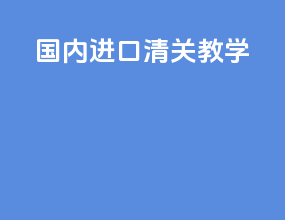 国内进口清关教学