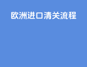 欧洲 进口清关 流程