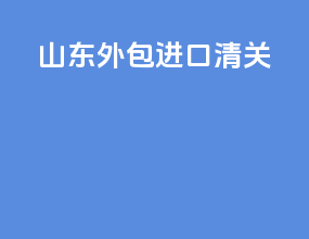 山东外包进口清关