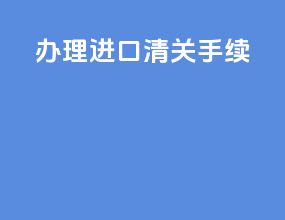 办理进口清关手续6