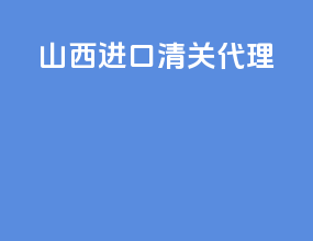 山西进口清关代理