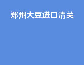郑州大豆进口清关