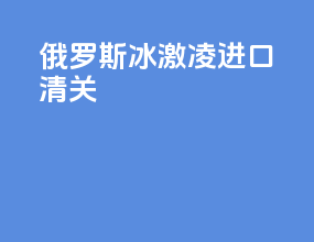 俄罗斯冰激凌进口清关
