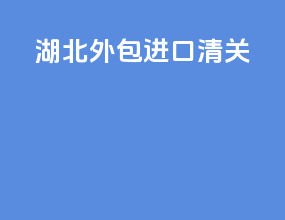 湖北外包进口清关