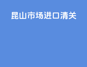 昆山市场进口清关