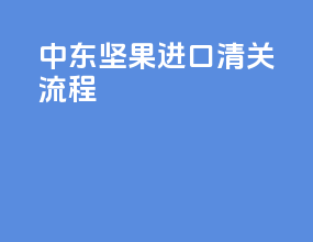 中东坚果进口清关流程