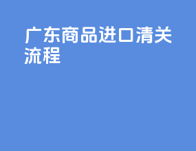广东商品进口清关流程
