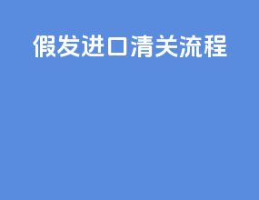 假发进口清关流程