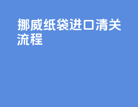 挪威纸袋进口清关流程